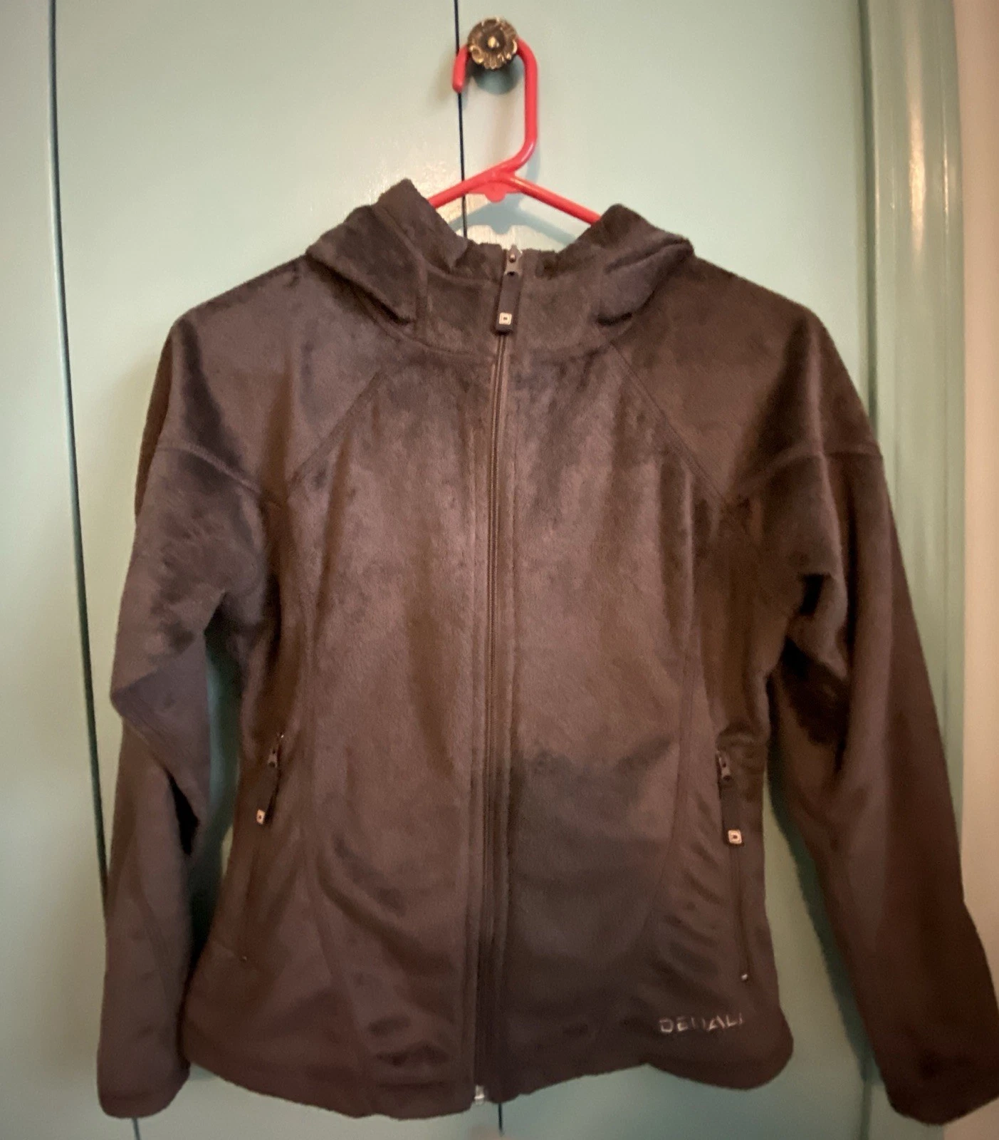 WOMEN'S Denali Fleece Hoodie Jacket SM BROWN Outdoor Layer Gorpcore Active