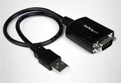 StarTech 1 ft. USB to RS232 Serial DB9 Adapter Cable COM Port Retention TAA NEW