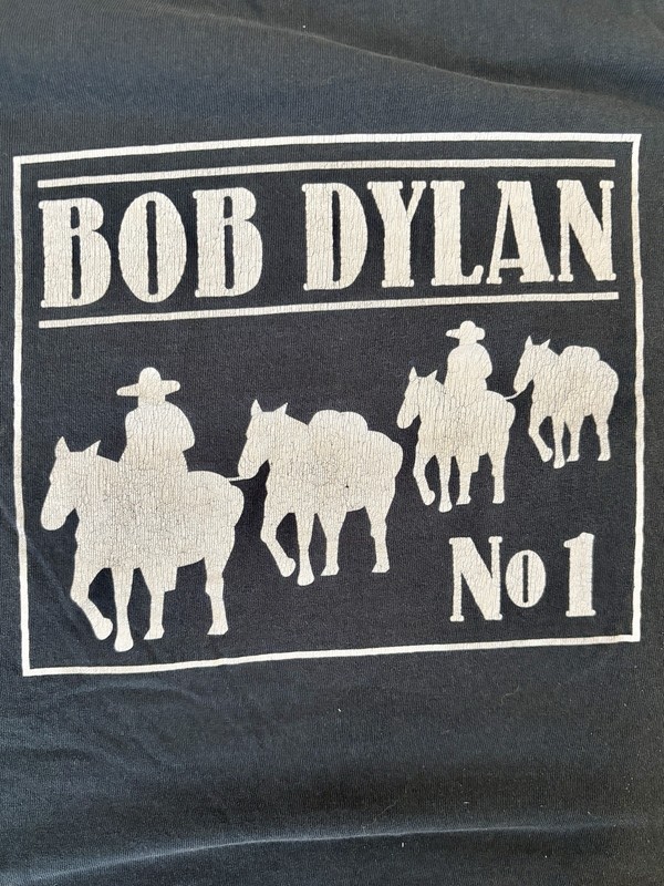 Used XL Black Rock Concert T-Shirt Vintage Bob Dylan 2002 Music *read*