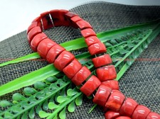New Pretty Natural 10-15mm Red Coral Gemstone Handmade Loose Beads 15in Strand