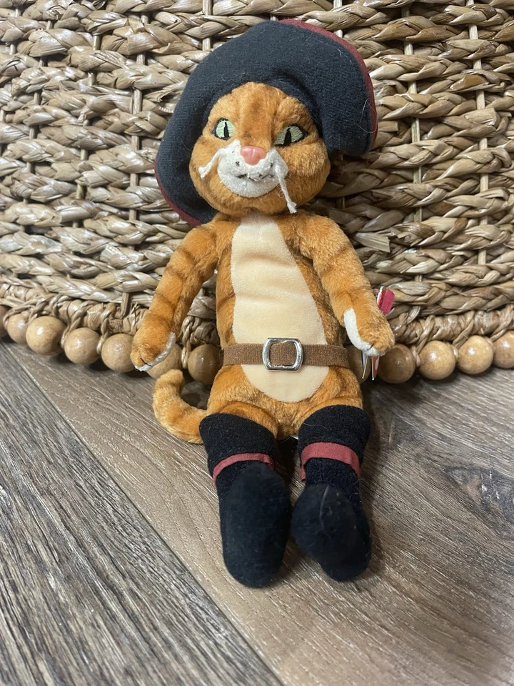 Ty Beanie Babies Gato con Botas Shrek the Third Peluche 8 Pulgadas Gato 2007 Foto 2 de 4