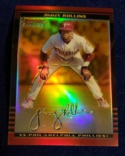 2002 Bowman Chrome Jimmy Rollins#72  Gold Refractor 32/50 Phillies