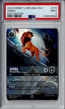 Disney Lorcana Simba Returned King Enchanted Foil 215/204 PSA 9 First Chapter