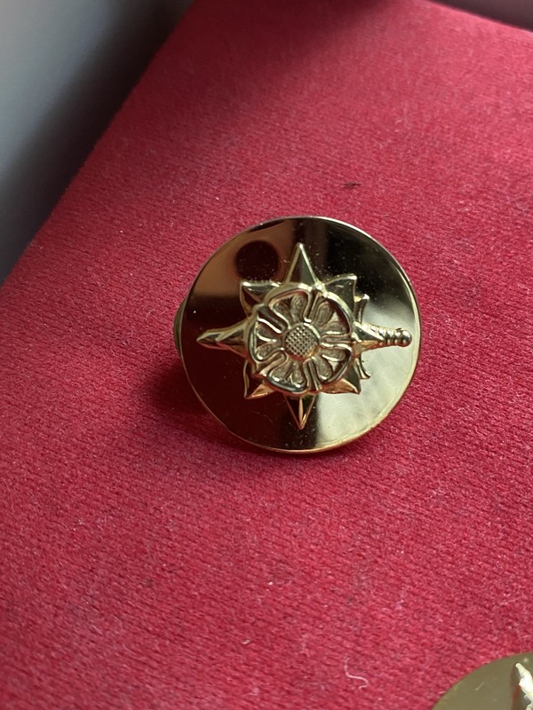 Set Of 9 Army Intelligence Corps Collar Disc Button Pin Medal Pin back