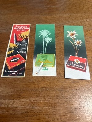 Lots 3 Bookmarks-Cigarettes-Macedonia-Two Palms-Edelweiss-3 Stars-Macedonia 30