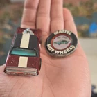 Vintage 1968-1969 Hot Wheels Redline TNT-Bird & 31 Ford Woody w/ Button