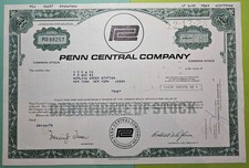 Historische USA AKTIE, Penn Cental Company, 1978,  Gebraucht