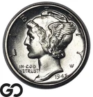 1945-D Mercury Dime, gem BU++ Full Bands