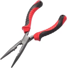 Fishing Pliers – High Carbon Manganese Steel Fish Hook 7" Straight Nose 