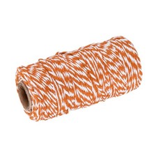 Twine Packing String Wrapping Cotton Twine 100M Orange and White Rope