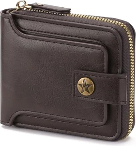 Billetera Hombre Carteras De Cuero Men Minimalista Delgadas Bloqueo Rfid Para