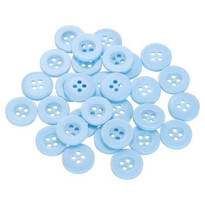 30 Pcs 1/2 Inch Sewing Buttons Resin Round Flat 4-Hole Craft Buttons for Sewing