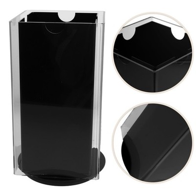 Clear Acrylic Rotating Table Sign Holder with Nonslip Base for Office Display