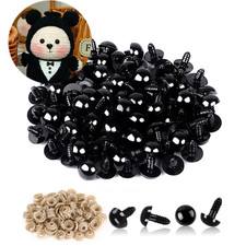 100 Pcs Black Plastic Crochet Safety Eyes with Washers for 5-20mm Stuffed