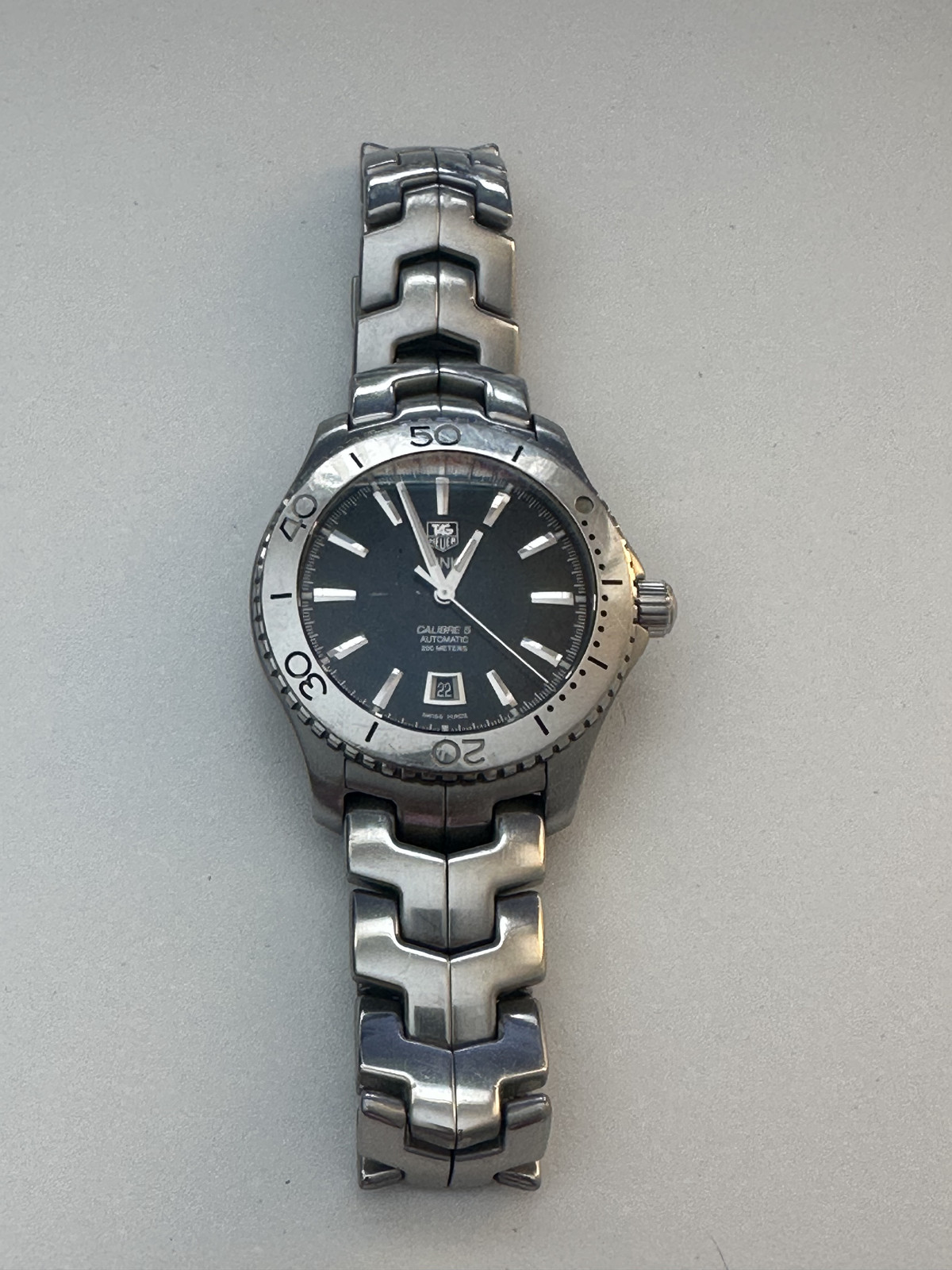 Tag Heuer Link Calibre 5 WJ201A RPB7084 (Used. No Box, Instruction, or Warranty)