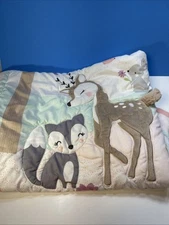 Parents Choice Deer Fawn Woodland Animal Crib Comforter Quilt Blanket  33 x 42