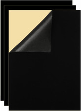 3-Pack Self-Adhesive Felt Sheets, Peel Stick, A4 Size 8.3" X 11.8", Black