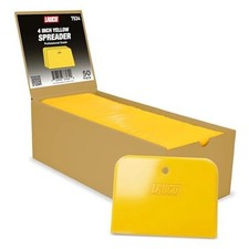 Body Filler Spreaders - 100 Pieces - Yellow Reusable Plastic Spreader 4" - 50