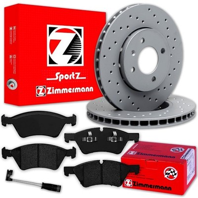 Zimmermann SPORT BREMSSCHEIBEN + BELÄGE VORNE für MERCEDES M GL R W164 X164 V251
