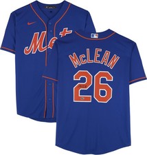 Nolan McLean New York Mets Autographed Blue Nike Replica Jersey