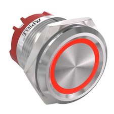 22mm Latching Push Button Switch 12V On Off Stainless Steel LED Waterproof Red