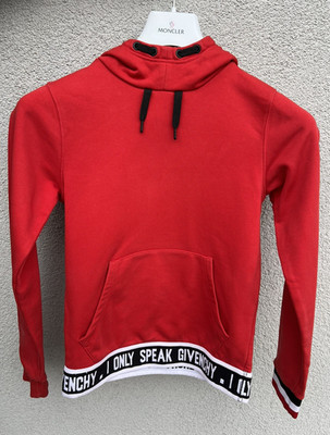 Givenchy Hoodie Jungen 10 12 Jahre rot I ONLY SPEAK GIVENCHY Sweatshirt EX UVP 260 
