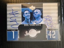 2002 Inspirations Dual Signatures Jared Jeffries Jerry Stackhouse Rookie Auto RC