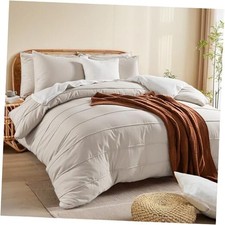 100 Organic Cotton Duvet Full 80"x90" Tannish Linen Grey No Comforter 