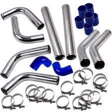 2.5" Universal Turbo Intercooler Piping Pipe Duct Tube Kit w/ Hoses + Clamps