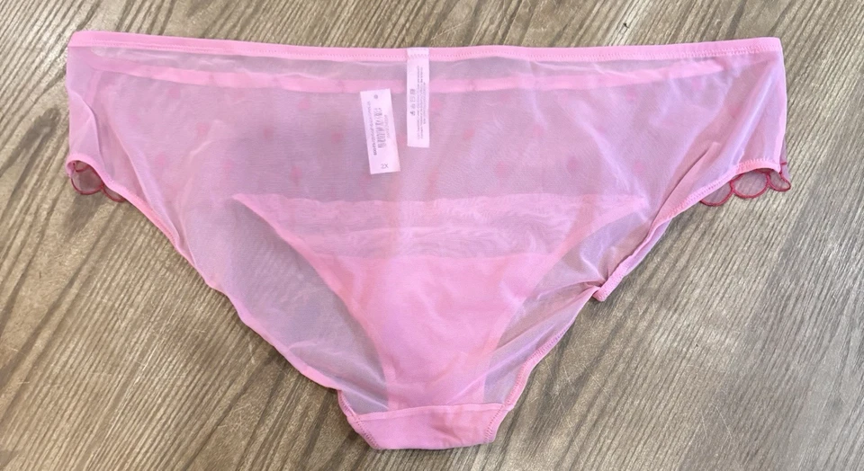 Adore Me Women's Size 2X Panties with Hearts Pink Underwear - A0187 - Image 2 of 4