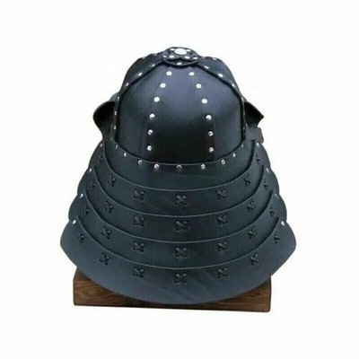 Mittelalter Leder Japanischer Samurai Helm Ritter Reenactment Helm Halloween