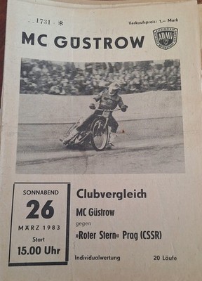 Speedway 26.3.1983 GÜSTROW - Prag