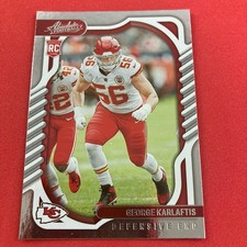 George Karlaftis 2022 Panini Absolute Rookie Card #162 Kansas City Chiefs. rookie card picture