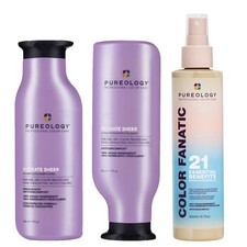 Pureology Hydrate Sheer Shampoo, Conditioner  Color Fanatic Spray 3 Piece Set