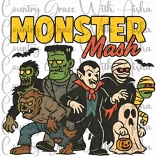 Sublimation Print Monster Halloween Ready To Press Paper Ink Heat Transfer