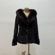 Y2K Vintage Mink Fox Luxury Fur Leather Jacket