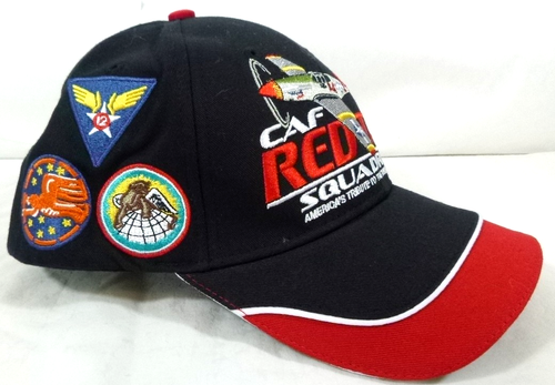 Red Tail Squadron-Tuskegee Airmen Hat Cap, Embroidered w/ Patches-WWII History - Picture 2 of 7