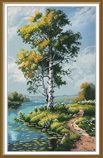 Creative Сross Stitch Embroidery Kit "A quiet river" Nova Sloboda