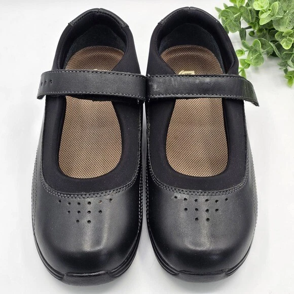Drew Rose Mary Jane Leather Orthopedic Walking Shoes Women's 7.5W Black 14375-99 - Image 3 of 4