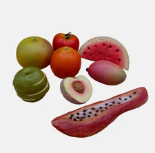 Artificial Fruits, Fake Fruits for Home Decor, Simulation Fruit Set, Party 8 Pcs