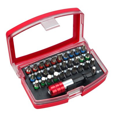 32pcs/Set Impact Driver Screwdriver Bit Drill Bits Torx 1/4In Hex Shank w/ Case
