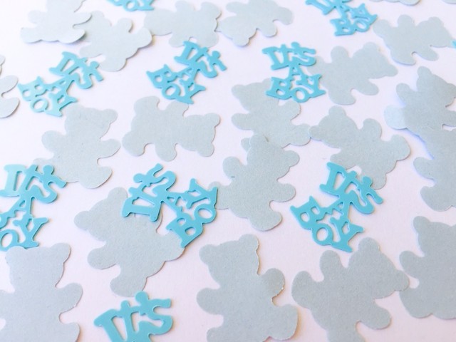 150 Blue Teddy Bear Table Confetti Baby Shower Christening Birthday Boy Craft 150 Blue Teddy Bear Table Confetti Baby Shower Christening Birthday Boy Craft