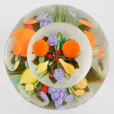 Perthshire Briefbeschwerer Lampwork Fruit 1994 F