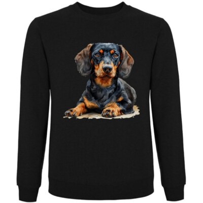 Sweatshirt Schwarz Dackel Dachshund Teckel Jagdhund Jagt Dackelwelpe Dac 402886s