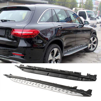 Passt für Mercedes-Benz GLC SUV/Coupe X253 Alu-Optik Trittbretter Umbausatz