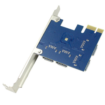 PCIE PCI-E Riser Card 1x to 16x 1 to 4 USB 3.0 Slot Adapter For Bitcoin Mining