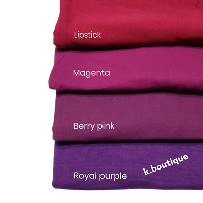 Neu Super Stretch Premium Qualität Dick Uni Jersey Hijab Schal Kopftuch