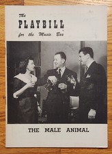 The Male Animal Playbill July 1952 Robert Preston Martha Scott Elliott Nugent