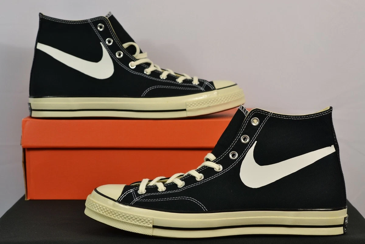 Converse x Chinatown Market Chuck 70 Hi Bootleg Swoosh Black Sneakers | eBay