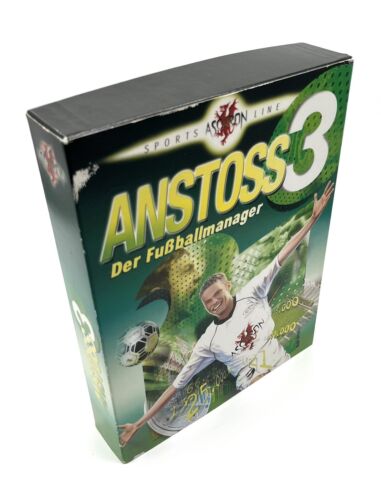 🔥SALE🔥 NUR HEUTE Anstoss 3 Der Fußballmanager PC CD-ROM Big Box TOP ZUSTAND
